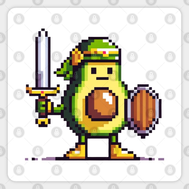 8-Bit Avocado Hero - Pixel Adventure Magnet by Pixel Punkster